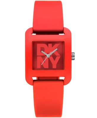 Женские часы DKNY City Sport с красным силиконовым ремешком, 37 мм, красные