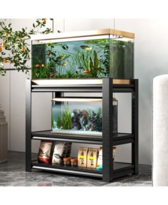 Регулируемая металлическая подставка для аквариума Streamdale Furniture объемом 40-50 галлонов черного цвета