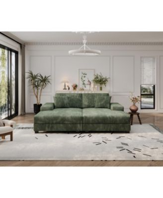 Streamdale Furniture L-Образный реверсивный шезлонг Современный секционный диван зеленого цвета