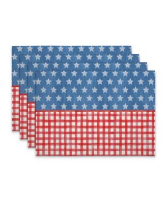 Салфетки из ткани CounterArt Old Glory Gingham Premier, набор из 4 штук
