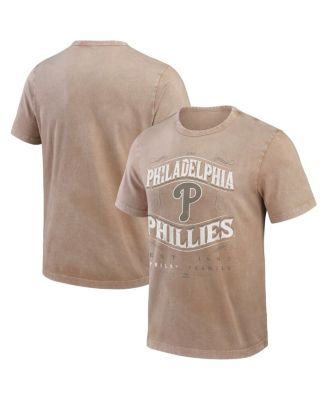 Мужская коричневая футболка Fanatics Philadelphia Phillies, выцветшая от солнца
