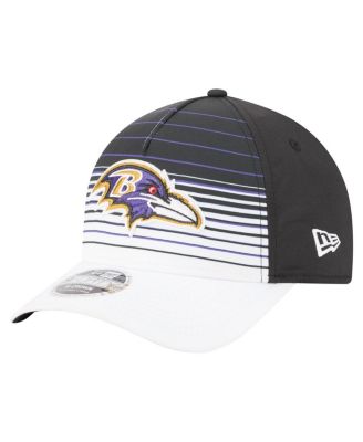 Мужская бело-черная шляпа Baltimore Ravens Adventure Gradient 940 с регулируемой А-образной оправой M-Crown от New Era