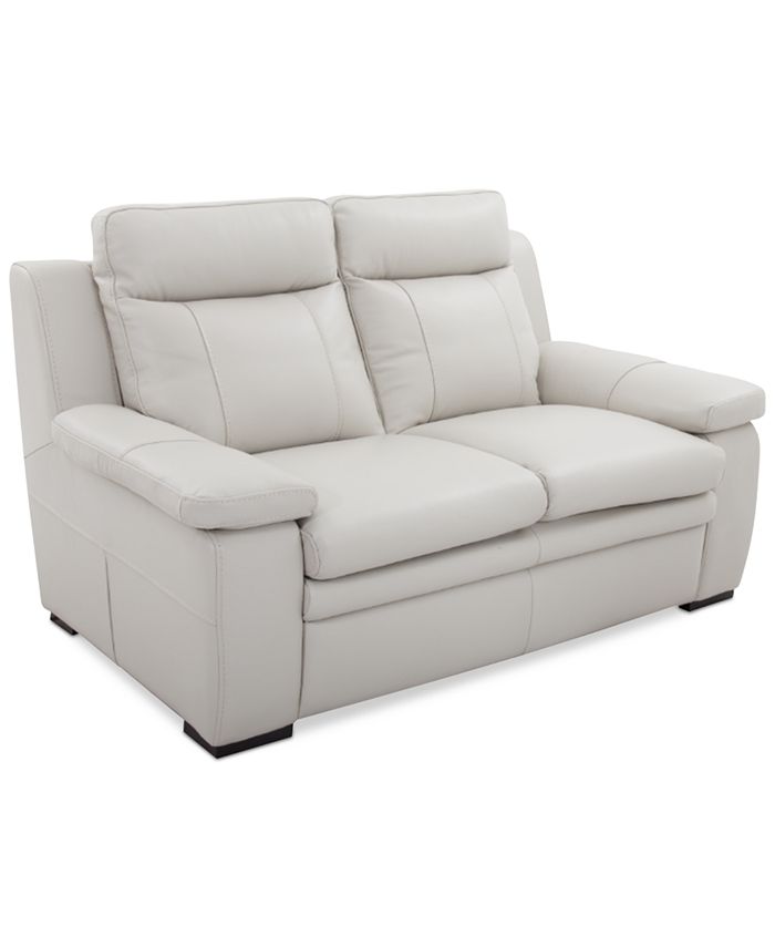 Furniture CLOSEOUT! Zane 65" Leather Loveseat & Reviews Furniture