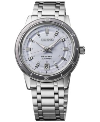 Мужские автоматические часы Seiko с браслетом из нержавеющей стали в стиле Presage 60-х годов 40 мм