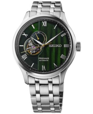 Мужские автоматические часы-браслет Seiko Presage Japanese Garden с браслетом из нержавеющей стали 42 мм