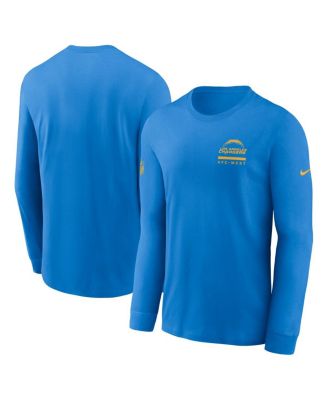 Мужская футболка с длинным рукавом Nike Powder Blue Los Angeles Chargers Sideline Performance от Nike