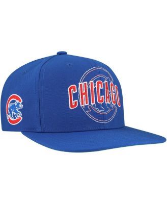 Мужская кепка Mitchell & Ness Royal Chicago Cubs Double Up Snapback синего цвета