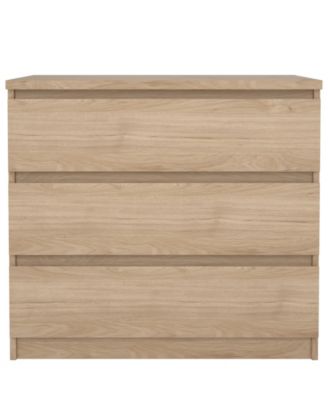 Комод Tvilum шириной 30,31 дюйма с 3 выдвижными ящиками коричнево-бежевый