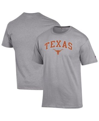 Мужская футболка с логотипом Champion's Heather Grey Texas Longhorns серого цвета, украшенная дугой