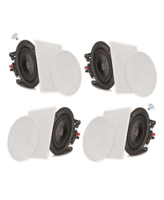 Двухполосная акустическая система Pyle 6,5”4 Bluetooth в потолке, быстрое подключение, Сменный Круглый твитер, Стереозвук, 4-канальный усилитель мощностью 200 Вт, без цвета