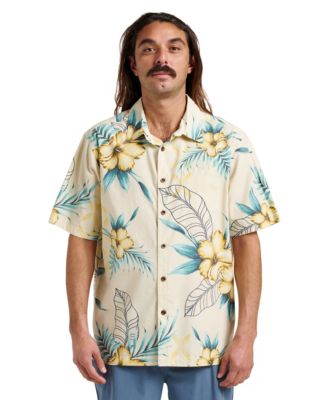 Мужская рубашка комфортного кроя Quiksilver Waterman желтого цвета