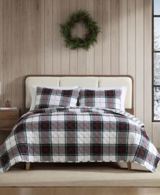 РАСПРОДАЖА! Праздничный комплект фланелевых хлопковых одеял Eddie Bauer Holiday Plaid, двухсторонний, из 2 предметов