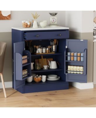 Отдельно стоящая кухонная кладовая Streamdale Furniture с полками и выдвижными ящиками