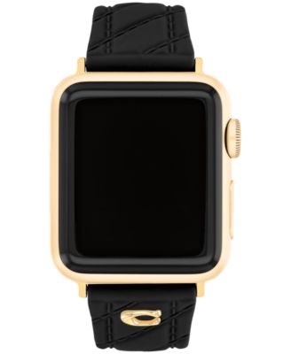 Женский черный силиконовый ремешок для часов Apple Watch COACH, 38 мм, 40 мм, 41 мм