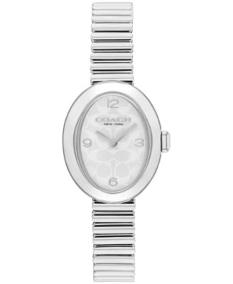 Женские часы-браслет COACH Sammy серебристого цвета с эластичным браслетом из нержавеющей стали, 22,5 мм
