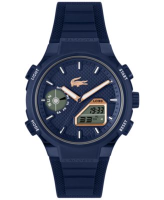 Мужские часы Lacoste LC33 Midnight Navy с силиконовым ремешком, 44,8 мм