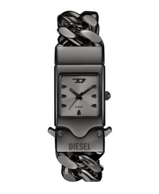Мужские кварцевые часы Diesel Closer с тремя стрелками из нержавеющей стали Gunmetal, 22 мм серого цвета