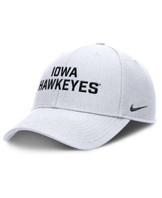 Мужская шапка с регулируемой посадкой Nike Men's White Iowa Hawkeyes Rise белого цвета
