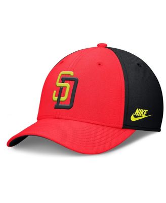 Мужская малиново-черная шляпа Nike San Diego Padres Neon 90s Rise Swoosh Flex Hat multi