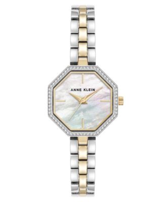 Уникальные женские кварцевые часы Anne Klein с восьмиугольным корпусом из двухцветного металлического сплава, 26 мм multi