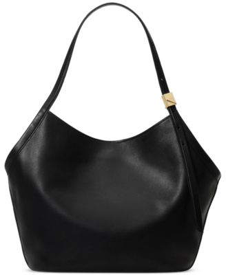 большая кожаная сумка-тоут kate spade new york Deco Tulip черного цвета
