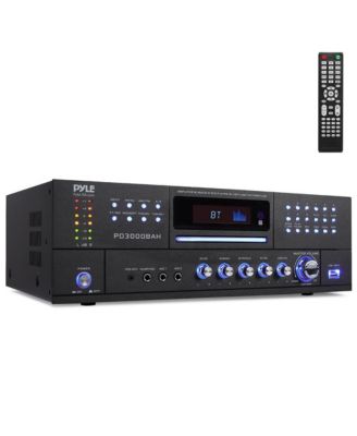 Беспроводной усилитель для домашнего кинотеатра Pyle Wireless BT Streaming с CD/DVD-плеером, AM/FM-радио, устройством чтения HDMI/MP3/USB (4000 Вт) черный