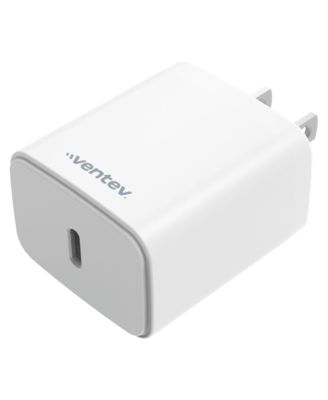 Универсальное настенное зарядное устройство Ventev 20 Вт ULTRAFAST USB C с кабелем USB C для подключения Apple Lightning-Белый