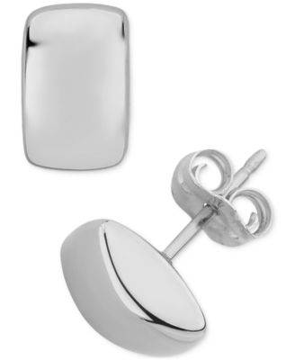 Серьги-гвоздики Macy's Modern Rectangle 14 карат, золотые