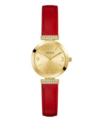 Женские аналоговые часы GUESS из красного золота, 28 мм