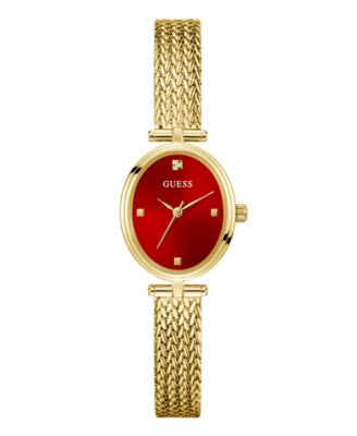 Женские аналоговые часы GUESS золотого цвета, 24 мм