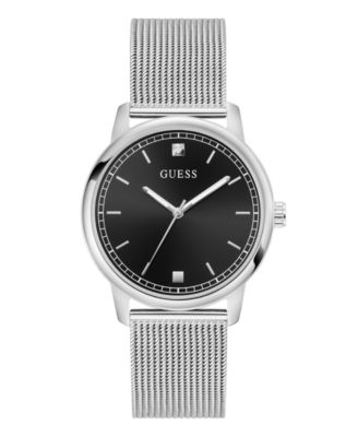 Мужские аналоговые часы GUESS серебристого цвета, серебро 40 мм