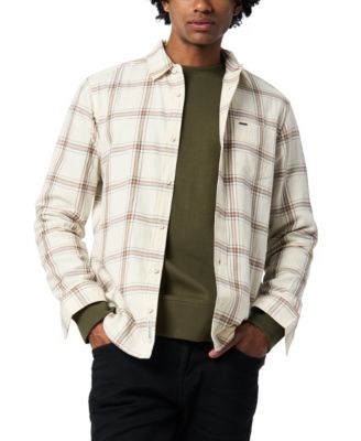 Мужская рубашка в клетку Buffalo David Bitton Sago Regular Fit с рисунком слоновой кости/кремового цвета