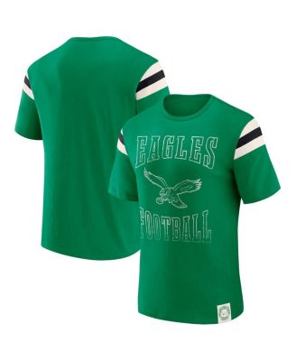 Мужская футболка Kelly Green Philadelphia Eagles из коллекции Darius Rucker от Fanatics с отложным воротником и полосой на плечах