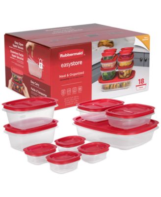 Большие контейнеры для хранения продуктов Rubbermaid EasyStore с крышками, набор из 18 шт.