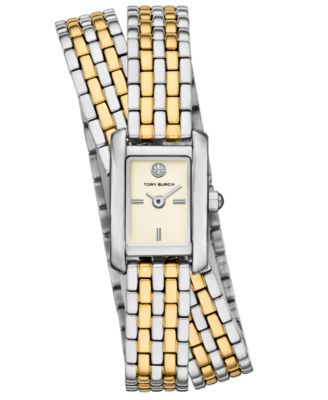 Женские часы-браслет Tory Burch The Eleanor Two-Tone из нержавеющей стали с двойным ремешком, 20 мм, многоцветные