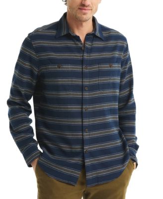 Мужская клетчатая рубашка с прямым воротником Nautica синего цвета