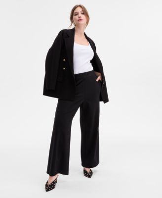 Облегающие брюки с высокой посадкой I.N.C. International Concepts Plus Size, эксклюзивный черный цвет Macy's