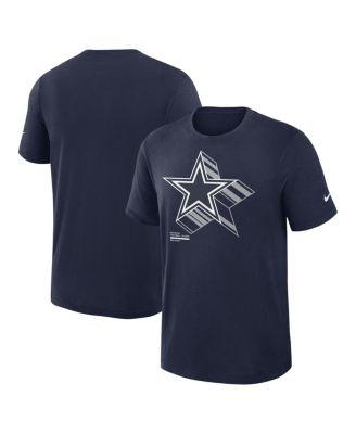 Мужская футболка Nike Navy Dallas Cowboys Left End Run Slub Performance
