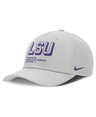 Мужская серая шляпа Nike LSU Tigers 2025 с регулируемой посадкой по бокам и защипами от пыли серого цвета