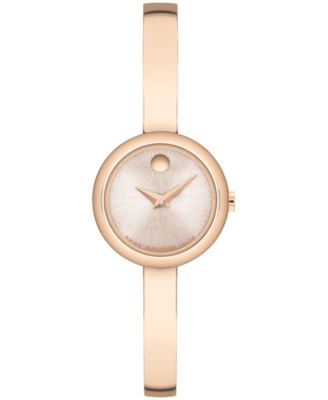 Браслет Movado Women's Museum с круглыми швейцарскими кварцевыми часами Mid Rose, 21,50 мм