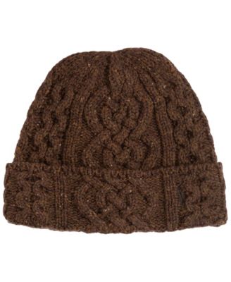 Мужская твидовая шапочка Polo Ralph Lauren с манжетами-кабельтами