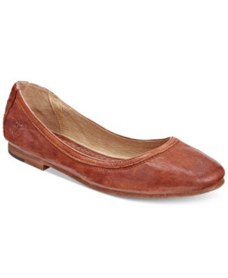 tan leather ballet shoes