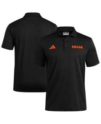Мужская черная футболка-поло Miami Hurricanes Ultimate 365 Ottoman от Adidas