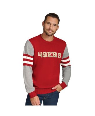 Мужской пуловер Tommy Hilfiger Scarlet/Heather Grey San Francisco 49ers из акрила с круглым вырезом, толстовка-свитшот multi