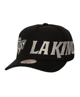 Мужская черная шляпа Mitchell & Ness с логотипом Los Angeles Kings и надписью Wordmark Wrap-Around Pro, регулируемая по размеру, черная