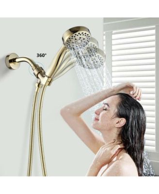 Ручная насадка для душа RAINSKEN со шлангом высокого давления, Золотистая