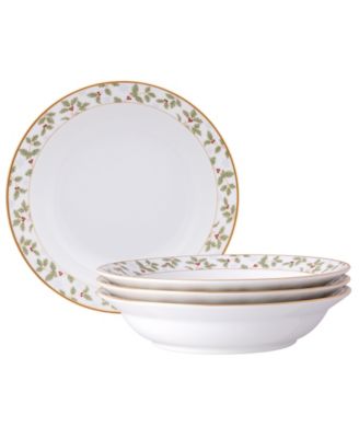 Набор тарелок Noritake Holly & Berry Gold с 4 ободками, 10 дюймов, 25 унций.