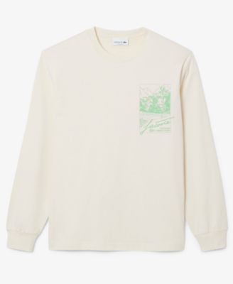 Мужская футболка с длинным рукавом и принтом Lacoste