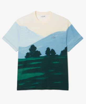 Мужская футболка с коротким рукавом и принтом Lacoste с принтом по всему телу