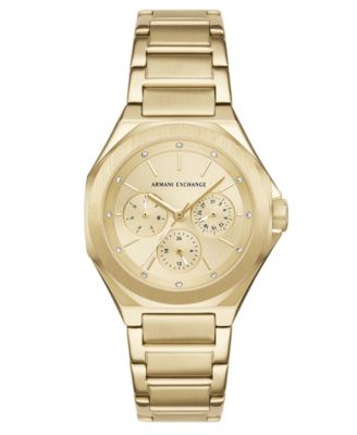 Многофункциональные женские часы Armani Exchange из нержавеющей стали золотистого цвета, 36 мм
